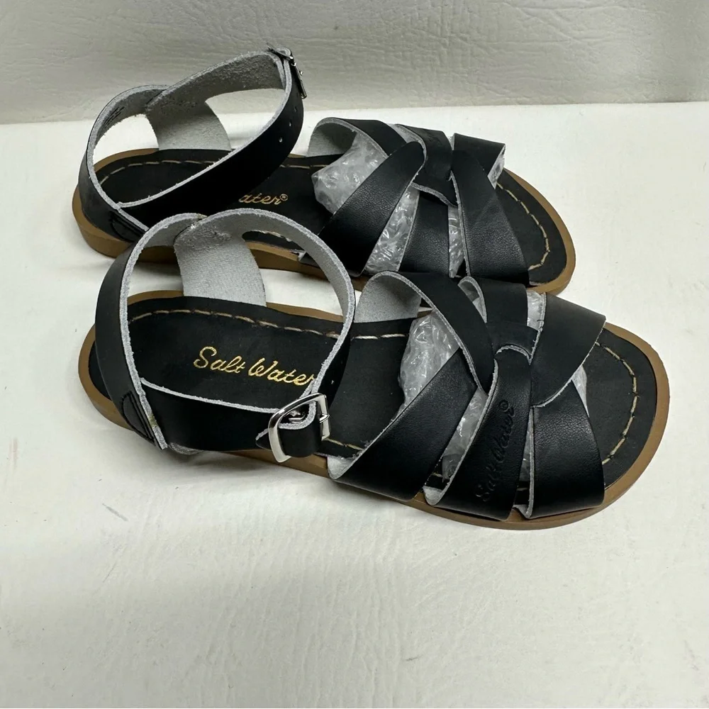 Salt water original Black Kids Sandals size 1